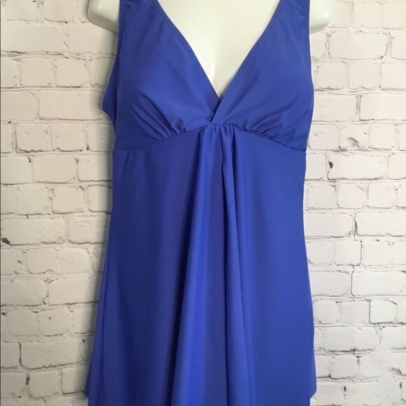 Catherine Malandrino One Piece Swim Dress Swim Bathing Suit Lilac Small NEW‎ - Picture 2 of 11